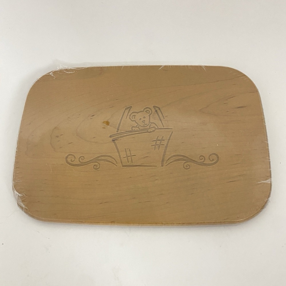 Longaberger Brown Solid Woodcraft Rectangular Handmade Cutting Board 8"x5.5"x.5"